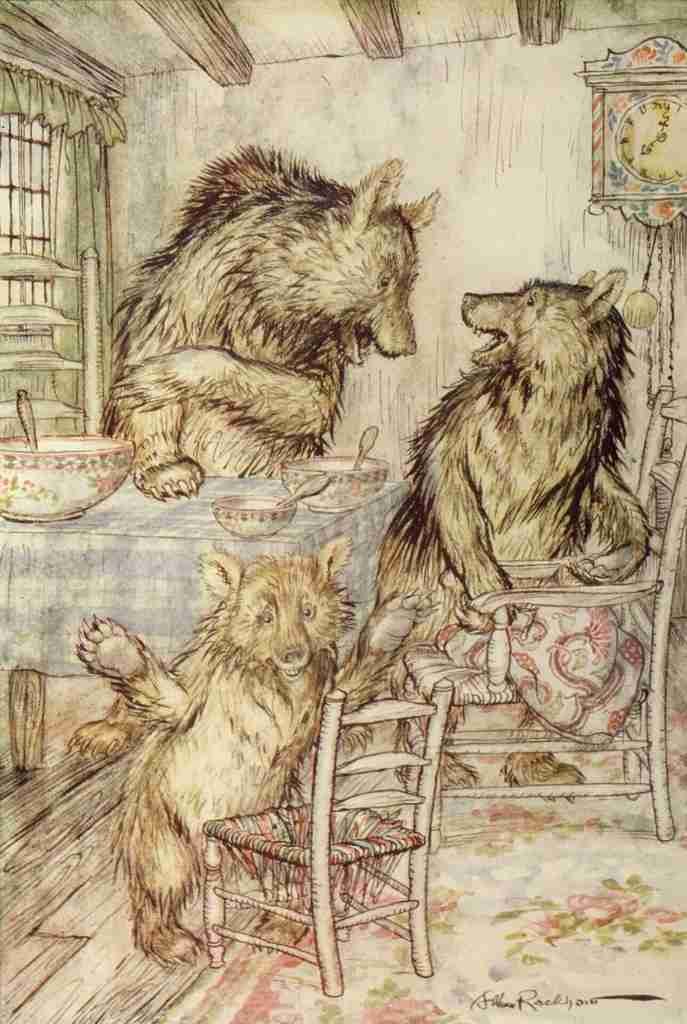 Arthur Rackham Fairy Book 1933 7 The Three Bears A4 Photo Print