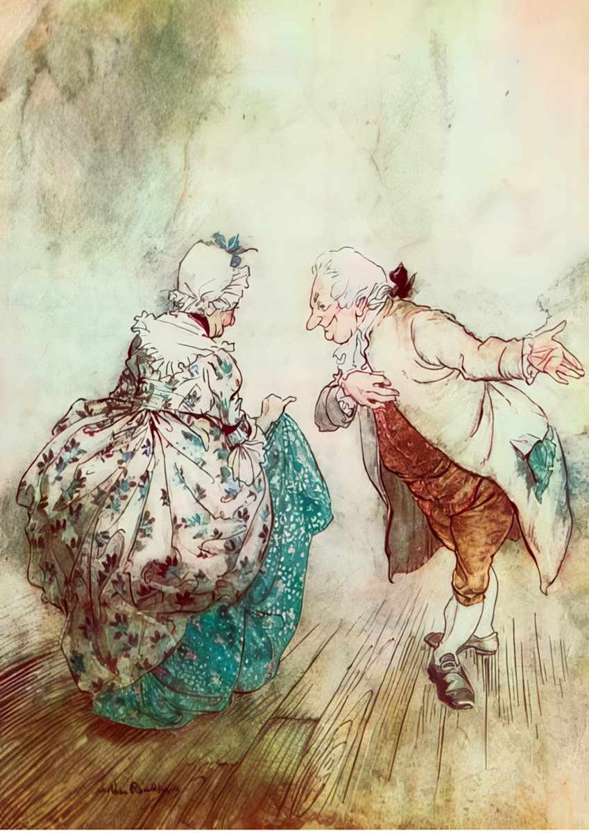 Arthur Rackham photo then old fezziwig stood out to dance with mrs fezziwig 2 A4 Photo Print