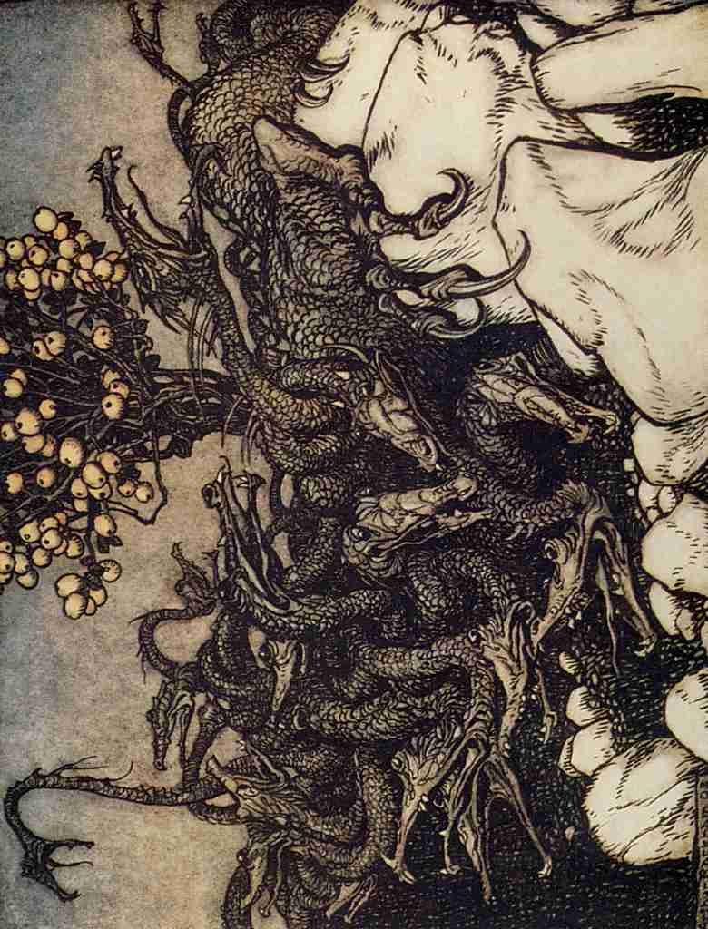 Arthur Rackhams 11 The Dragon of the Hesperides A4 Photo Print