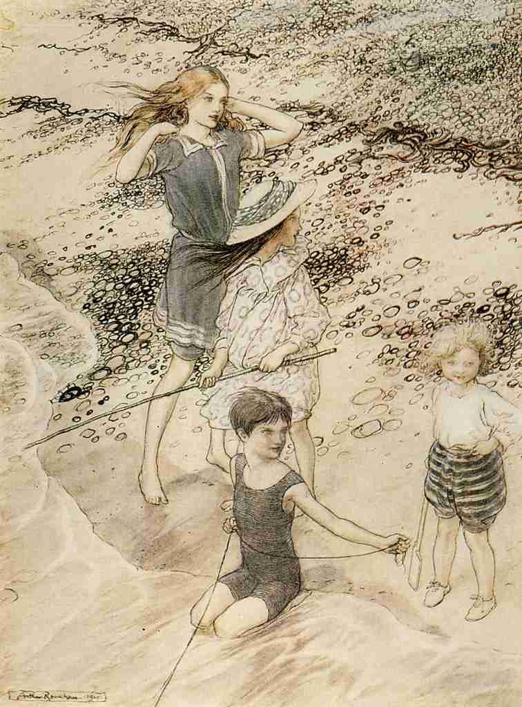 Arthur Rackhams 21 On the Beach A4 Photo Print