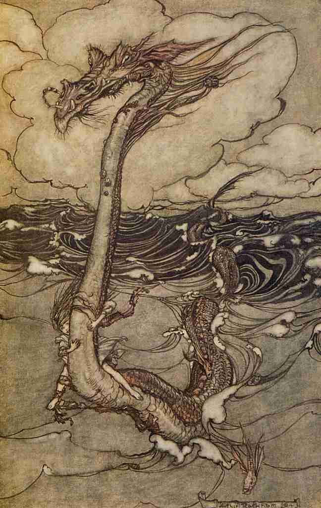Arthur Rackhams 25 The Sea Serpent A4 Photo Print