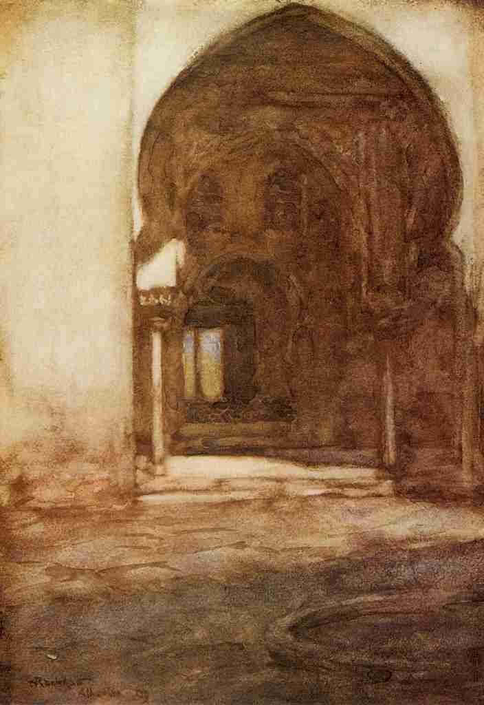 Arthur Rackhams 38 A Court in the Alhambra A4 Photo Print