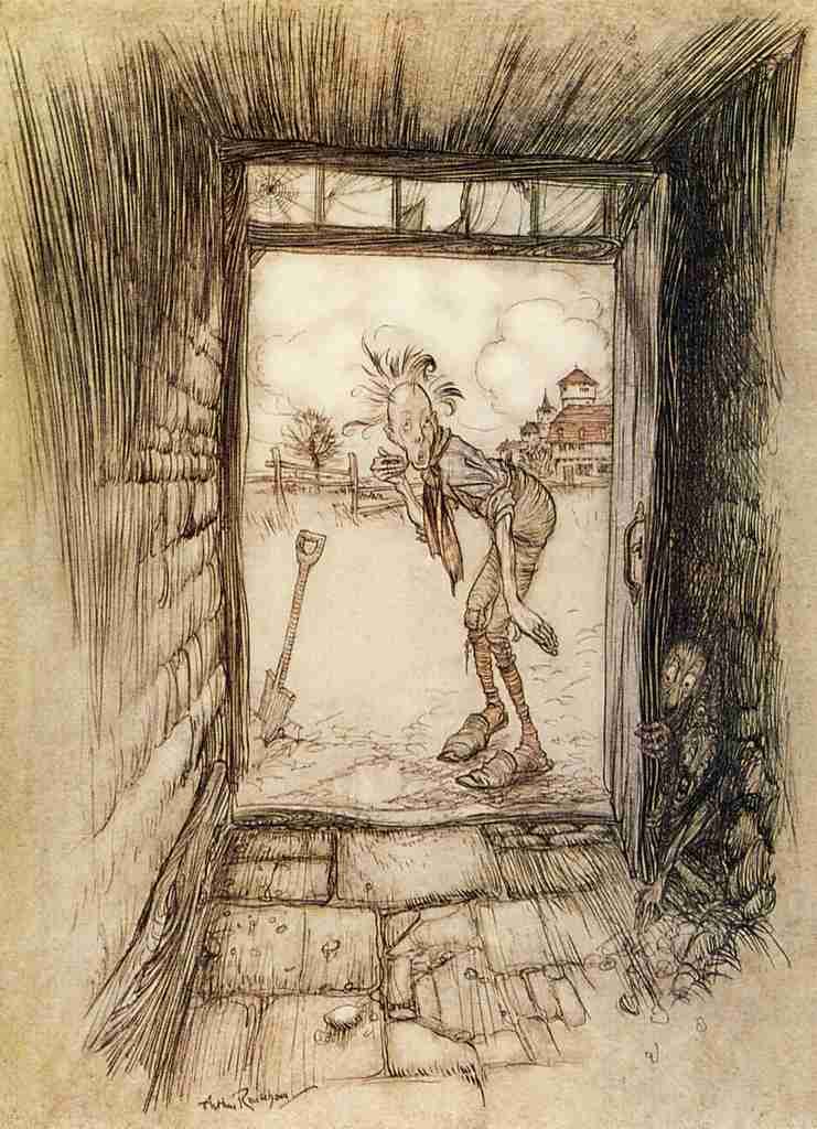 Arthur Rackhams 9 The Man who was Terrified by Goblins A4 Photo Print