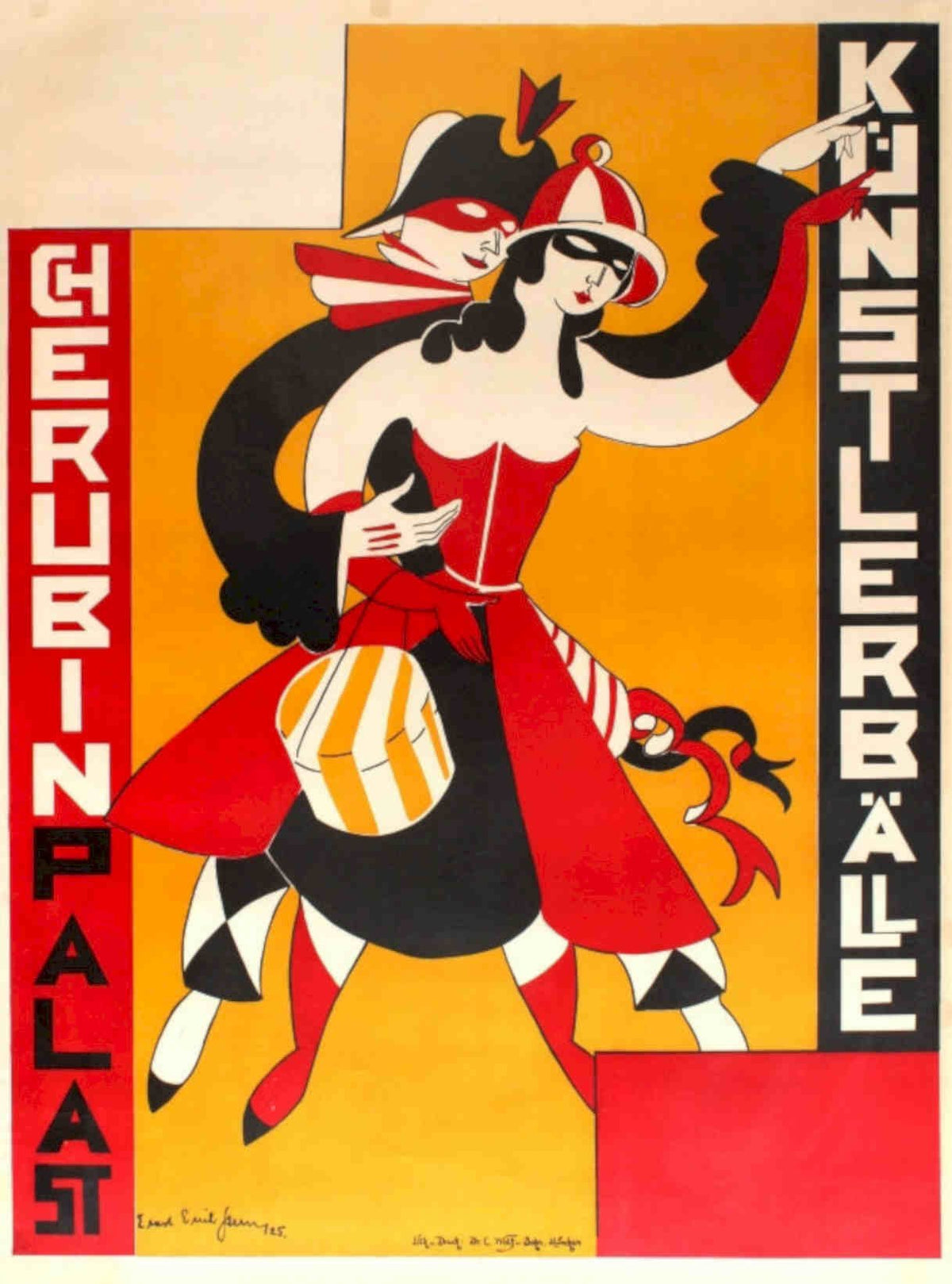 Artist Ball Cherubin Vintage Retro Advert Poster A4 Photo Print