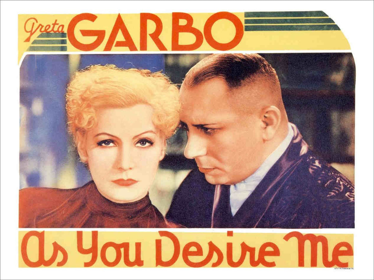 As You Desire Me Greta Garbo Vintage Retro Advert Poster A4 Photo Print