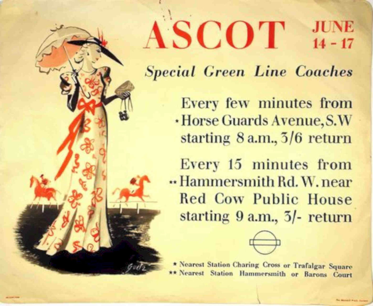 Ascot Travel Poster Vintage Retro Advert Poster A4 Photo Print