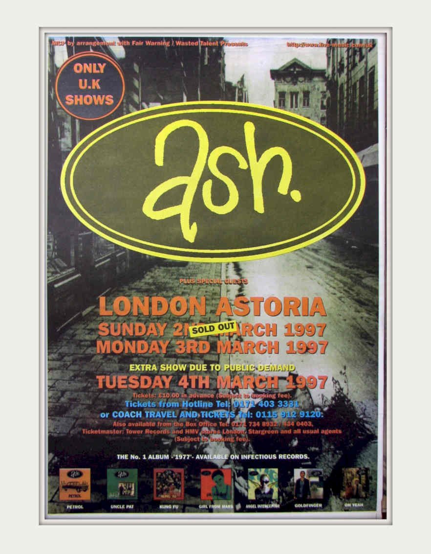 Ash Concert Poster Vintage Retro Advert Poster A4 Photo Print 2