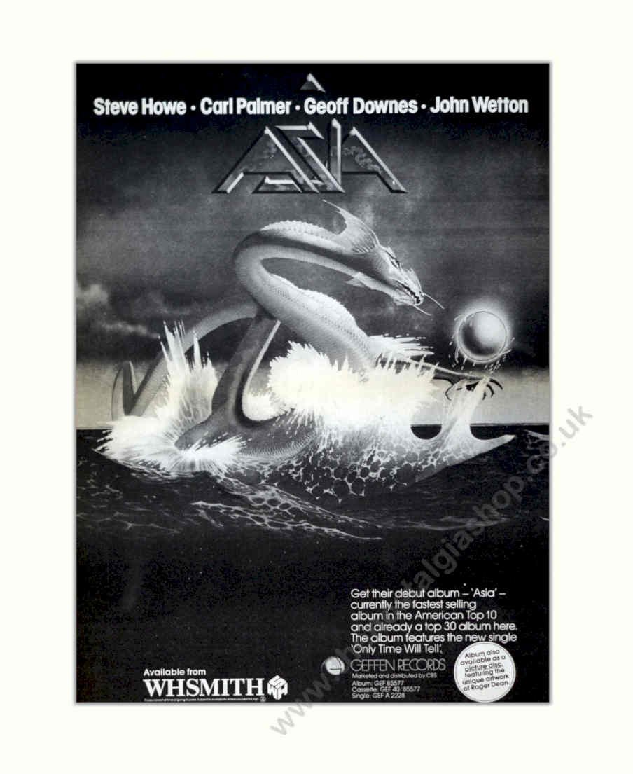 Asia Dragon Poster Vintage Retro Advert Poster A4 Photo Print