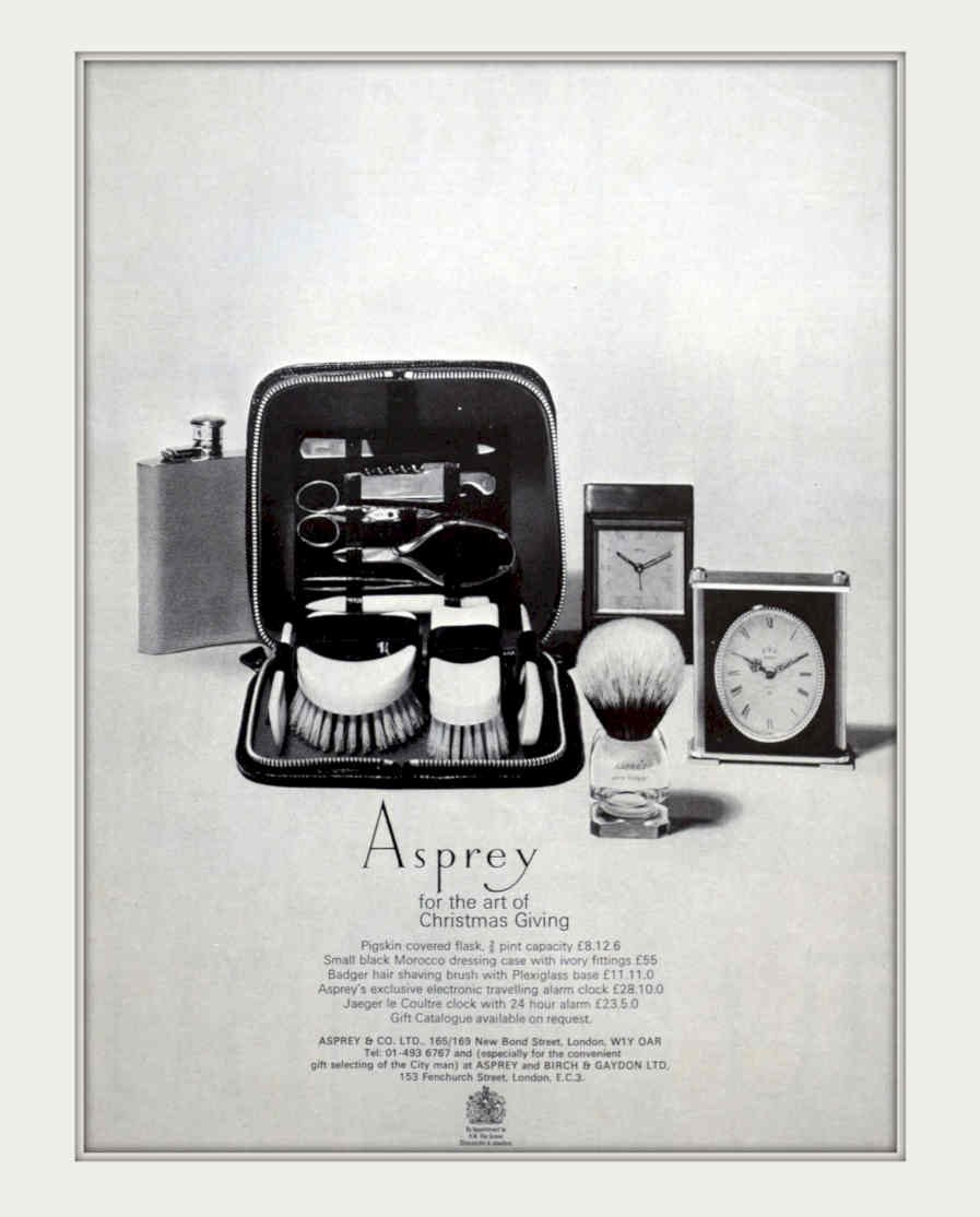 Asprey Christmas Desk Vintage Retro Advert Poster A4 Photo Print