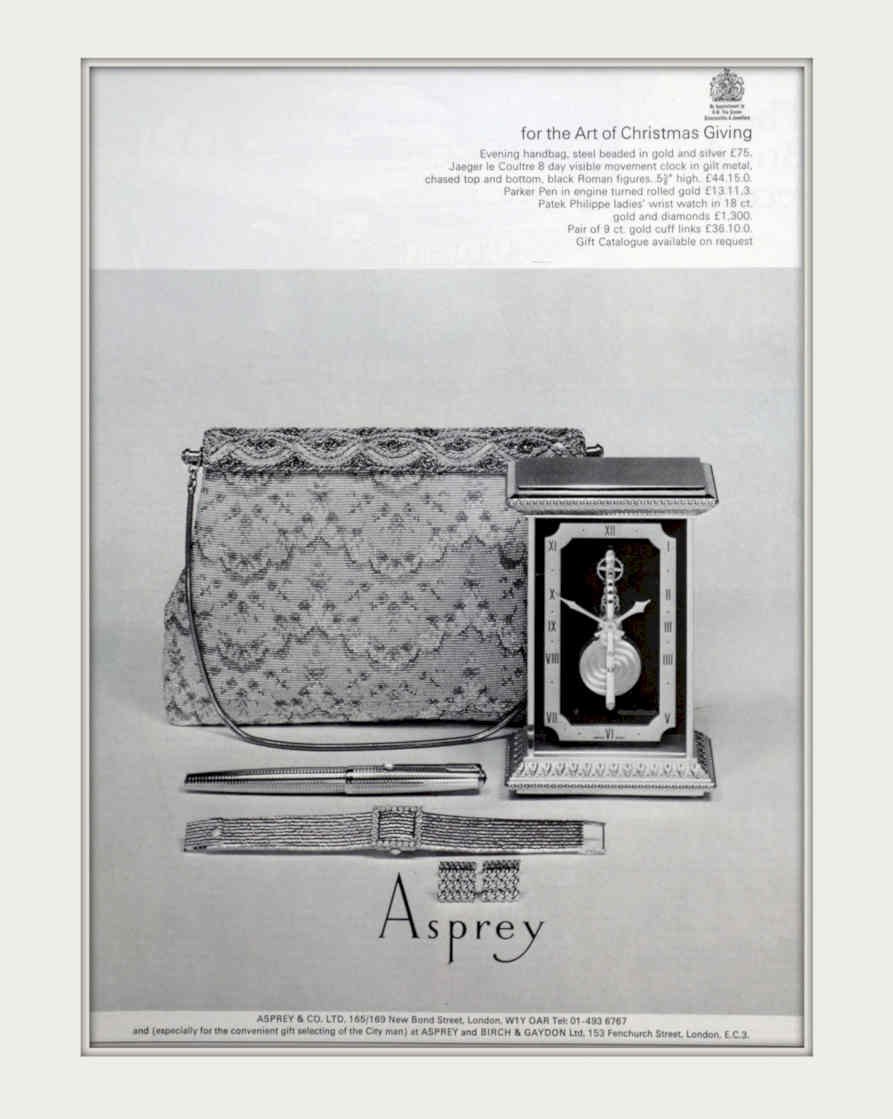 Asprey Handbag Christmas Vintage Retro Advert Poster A4 Photo Print