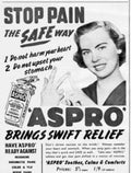 Aspro Tablets Pain Vintage Retro Advert Poster A4 Photo Print