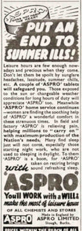 Aspro Tablets Will Vintage Retro Advert Poster A4 Photo Print