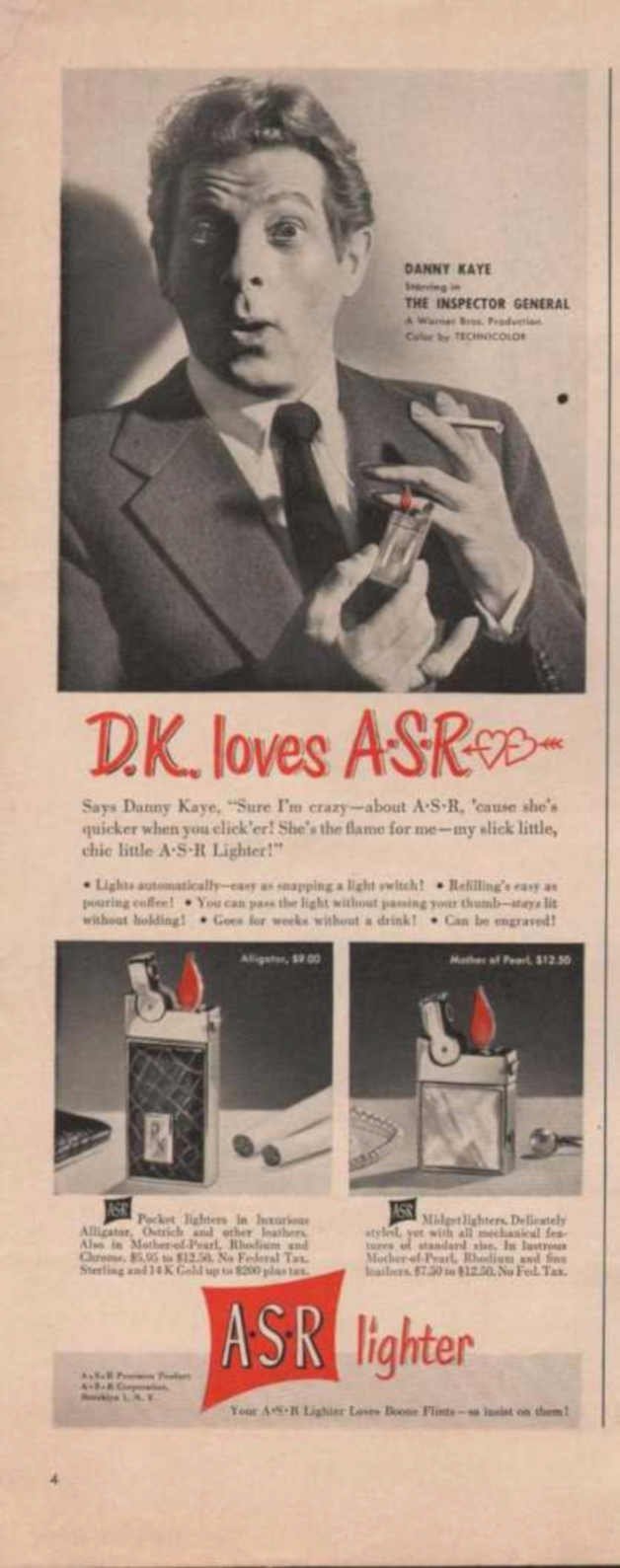 Asr Kaye Lighter Vintage Retro Advert Ads A4 Photo Print