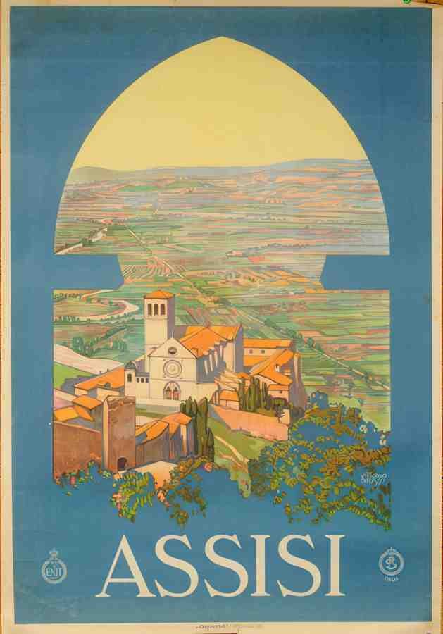 Assisi Vintage Advert A4 Photo Print