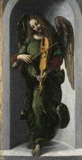 Associate of Leonardo da Vinci An Angel in Green with a Vielle A4 Photo Print