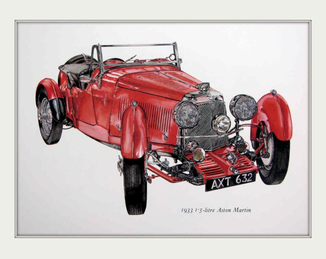 Aston Martin 1933 Vintage Retro Advert Poster A4 Photo Print