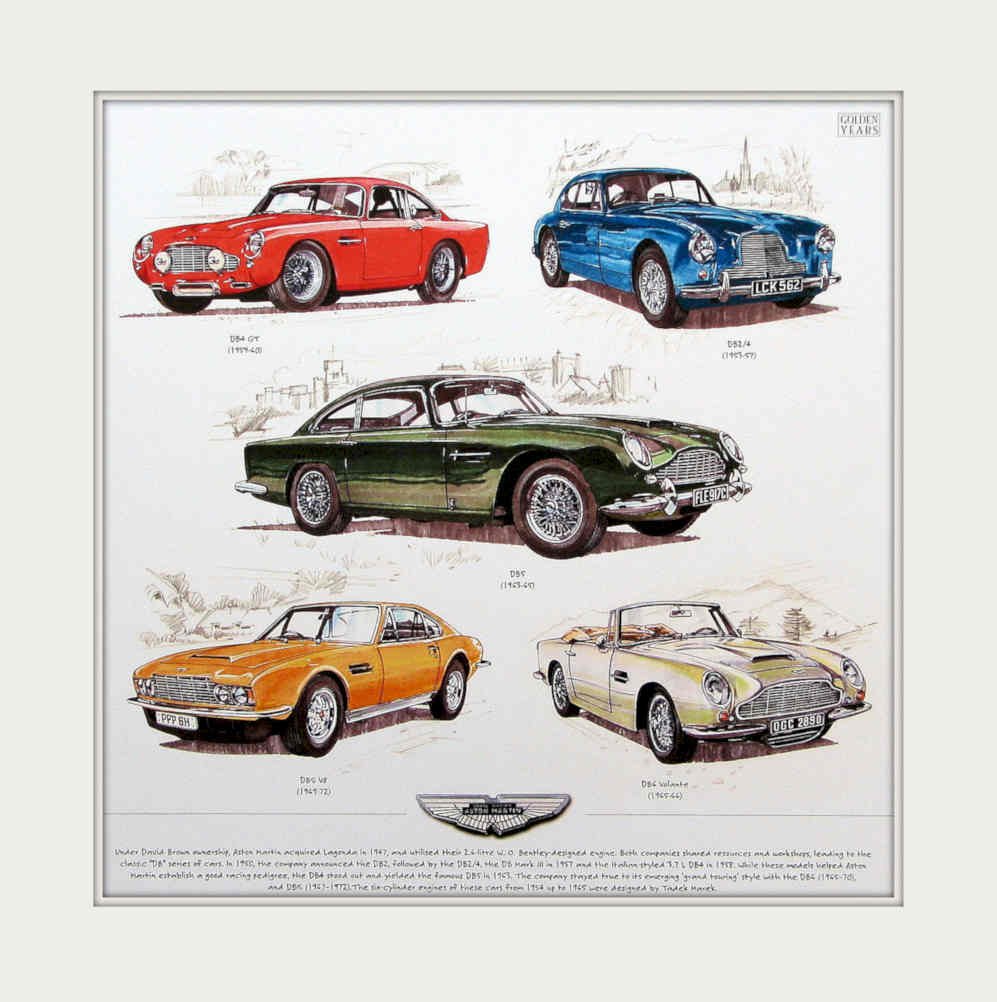 Aston Martin Cars Vintage Retro Advert Poster A4 Photo Print