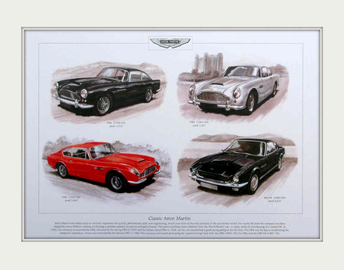 Aston Martin Db Vintage Retro Advert Poster A4 Photo Print