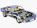Aston Martin V8 Vantage cutaway A4 Photo Print