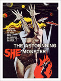 Astounding She Monster Sfi Fi Movie Poster 1957 Vintage Retro Advert Poster A4 