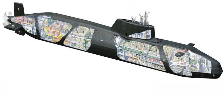 Astute Class Submarine cutaway A4 Photo Print