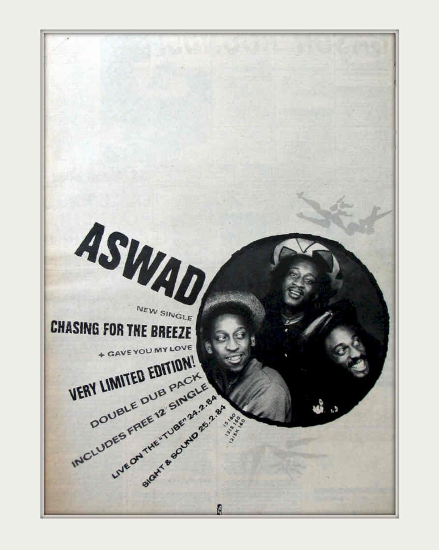 Aswad Chasing Breeze Vintage Retro Advert Poster A4 Photo Print