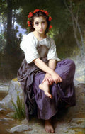 At The Edge Of The Brook2 Bouguereau A4 Photo Print