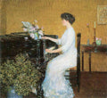 At The Piano Hassam Impressionism American A4 Photo Print