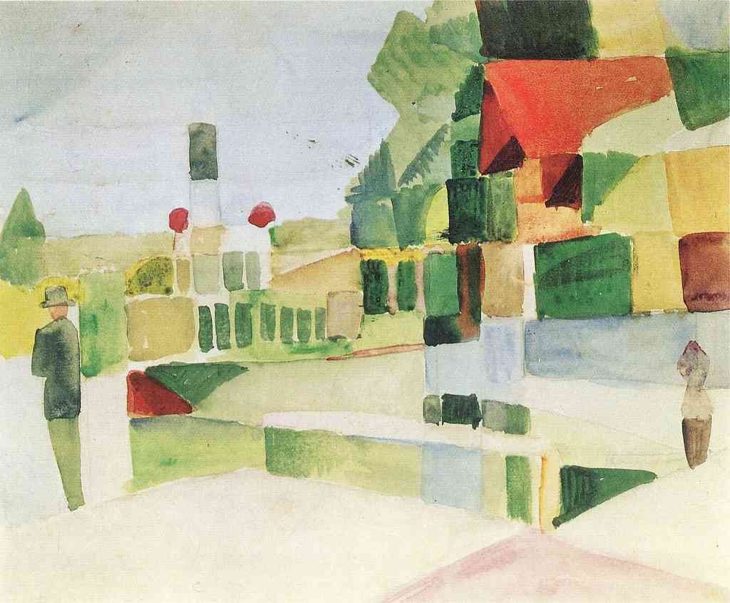 At The Ships August Macke Expressionism A4 Photo Print