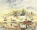 At the canal by Walter Gramatte Expressionism A4 Photo Print