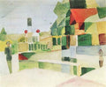 At the ships by August Macke Expressionism A4 Photo Print