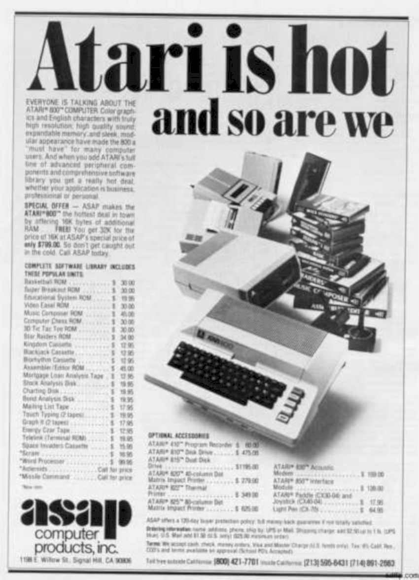 Atari 800 Promotion Vintage Retro Advert Ads A4 Photo Print