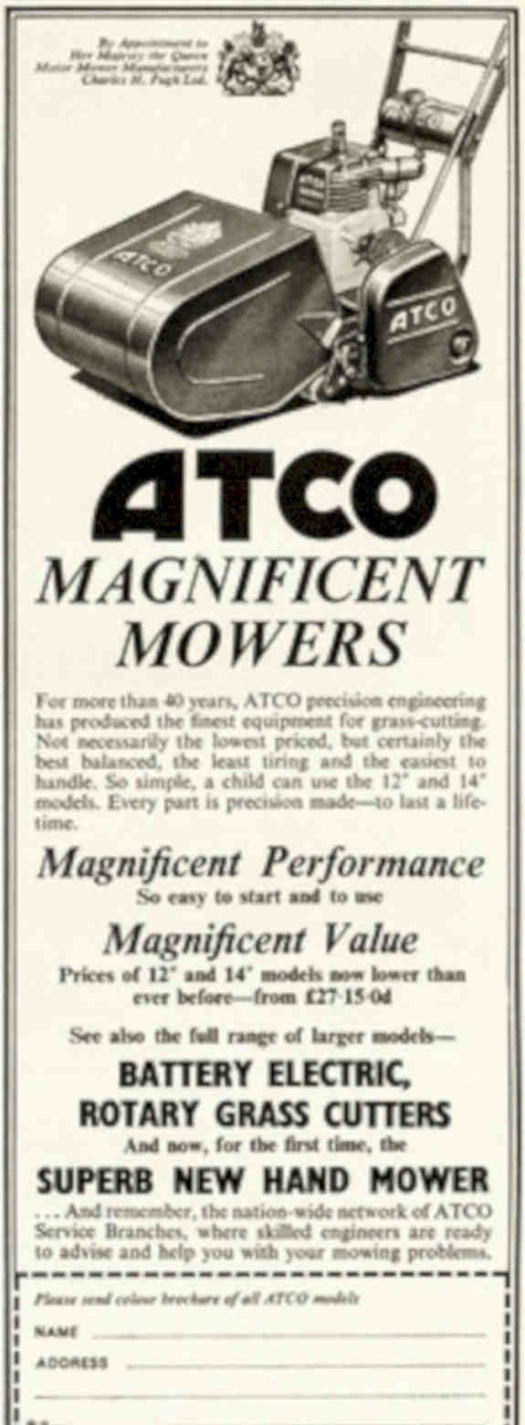 Atco Magnificent Mowers Vintage Retro Advert Poster A4 Photo Print