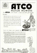 Atco Motor Mowers Vintage Retro Advert Poster A4 Photo Print