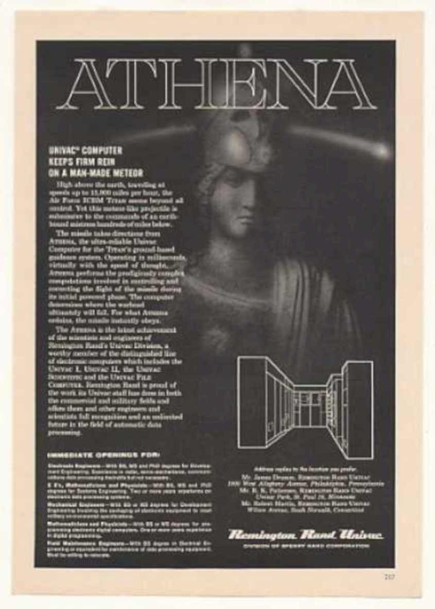 Athena Unisys Computer Vintage Retro Advert Ads A4 Photo Print