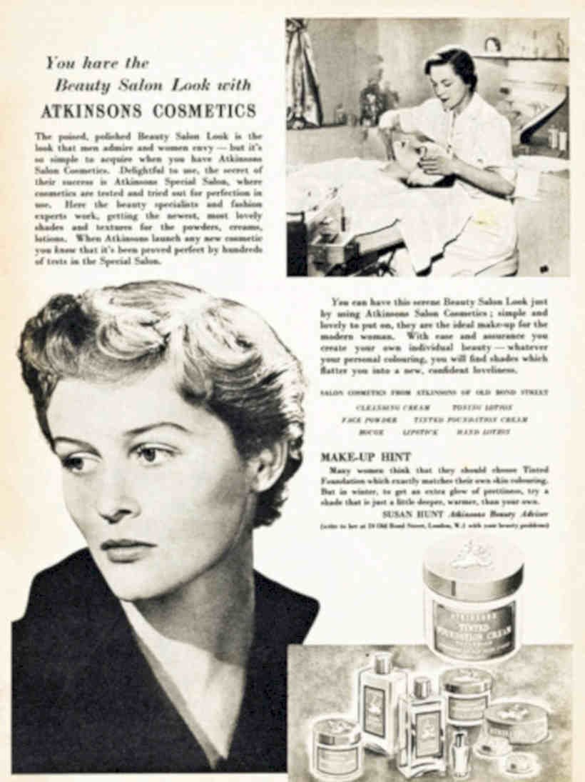 Atkinsons Beauty Salon Vintage Retro Advert Poster A4 Photo Print