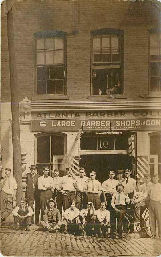 Atlanta Barber College 1910's barber advert A4 Photo Print