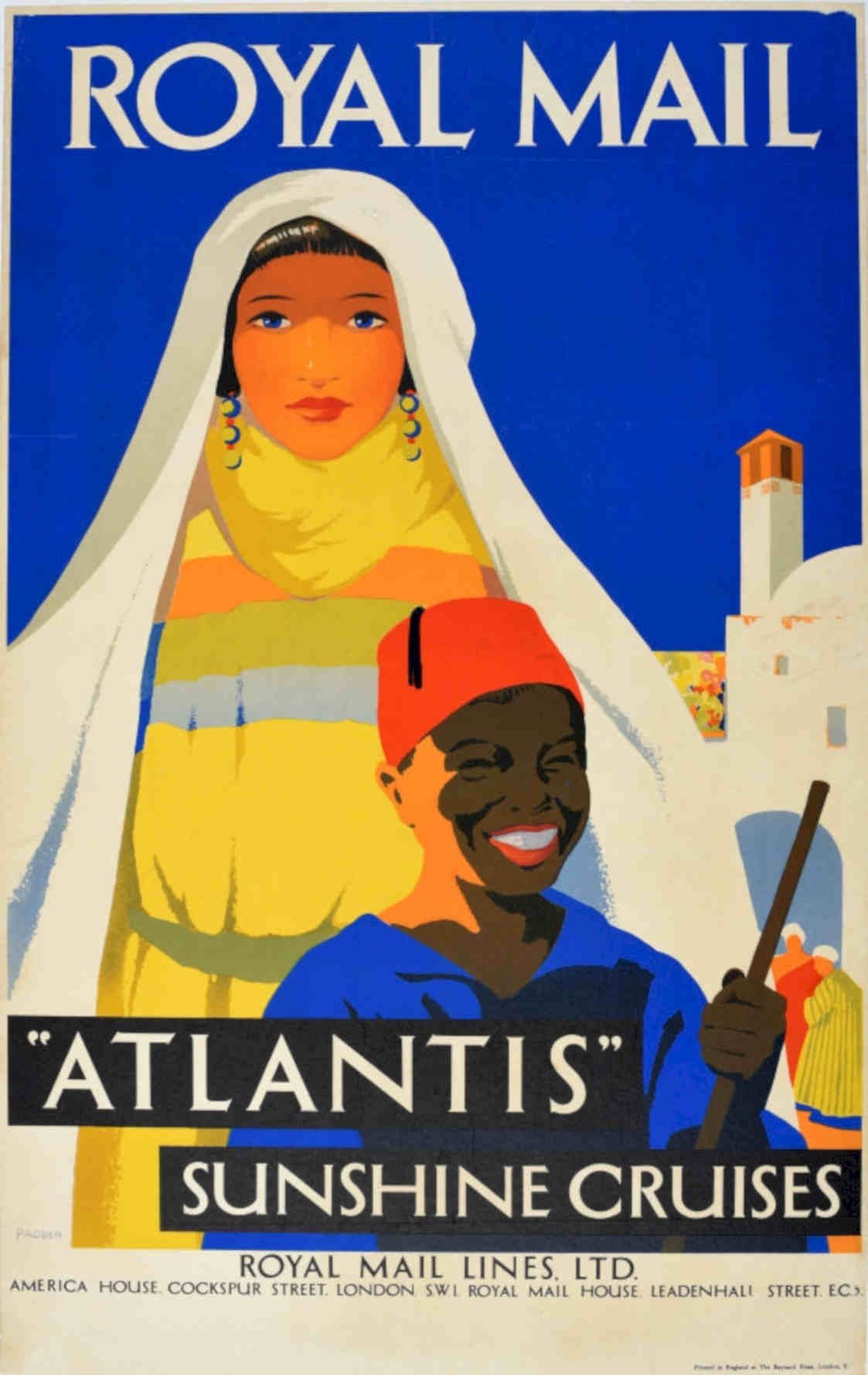 Atlantis Sunshine Cruises Vintage Retro Advert Poster A4 Photo Print