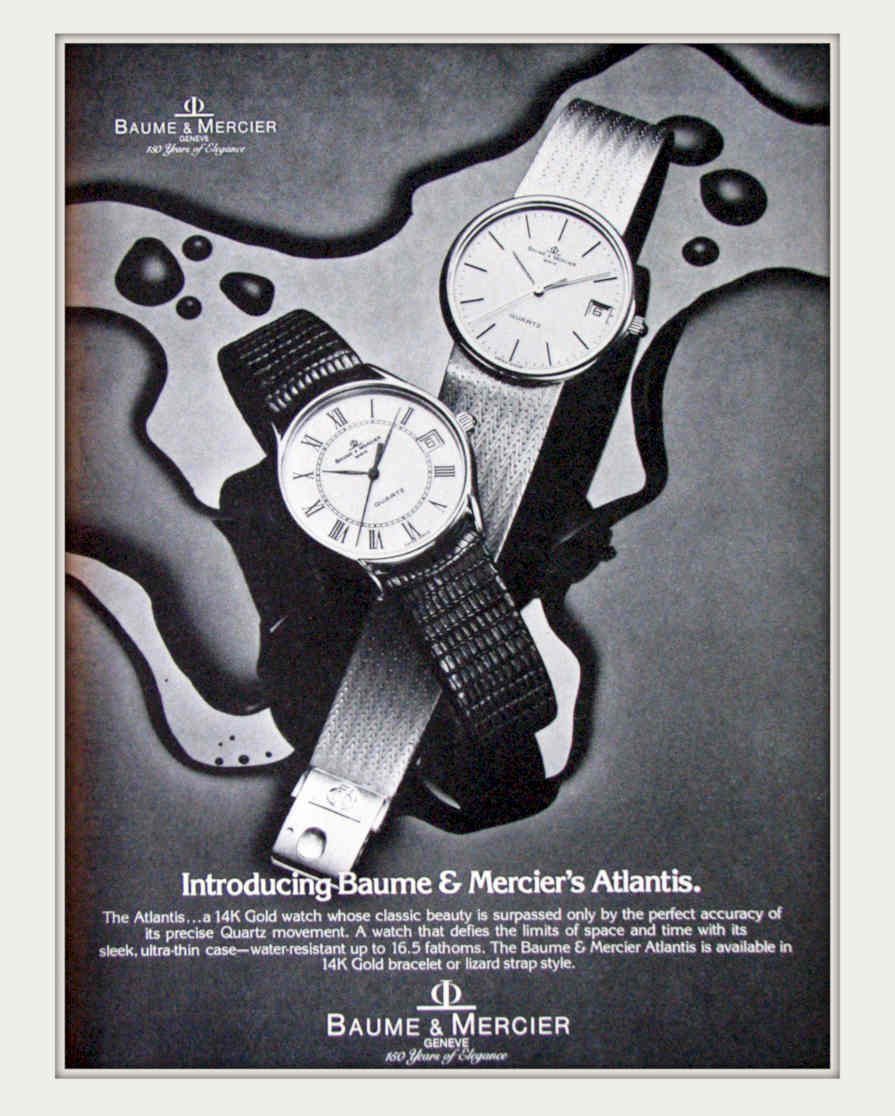 Atlantis Watch Quartz Vintage Retro Advert Poster A4 Photo Print