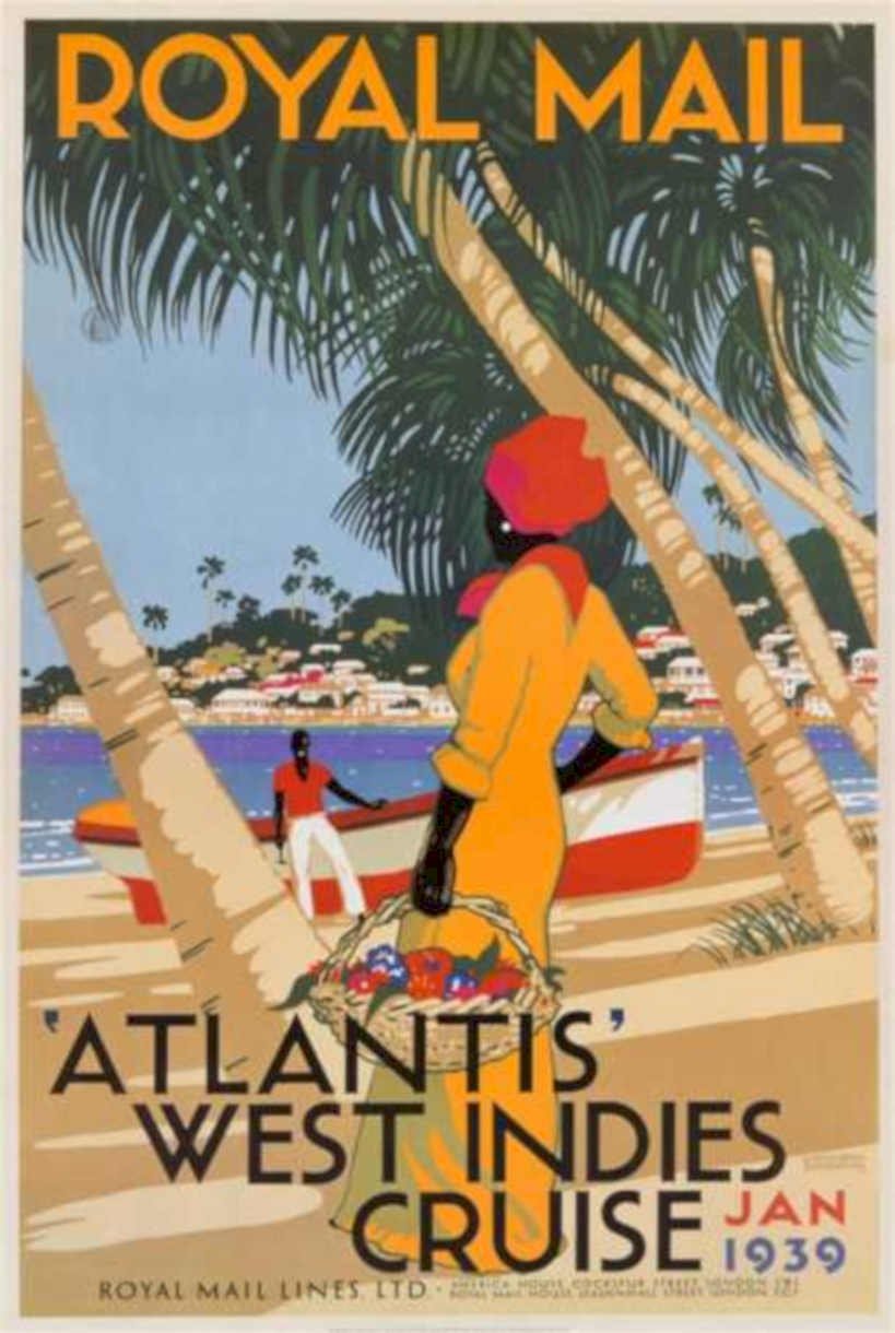 Atlantis West Indies Vintage Retro Advert Ads A4 Photo Print