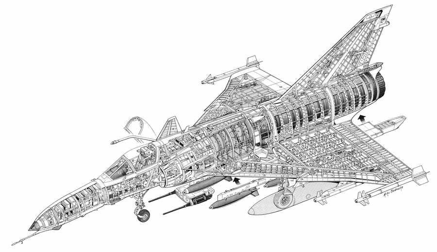Atlas Cheetah cutaway A4 Photo Print