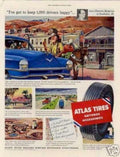 Atlas Tires Belair Vintage Retro Advert Ads A4 Photo Print