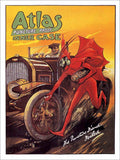 Atlas Tyres 1910s Vintage Retro Advert Poster A4 Photo Print