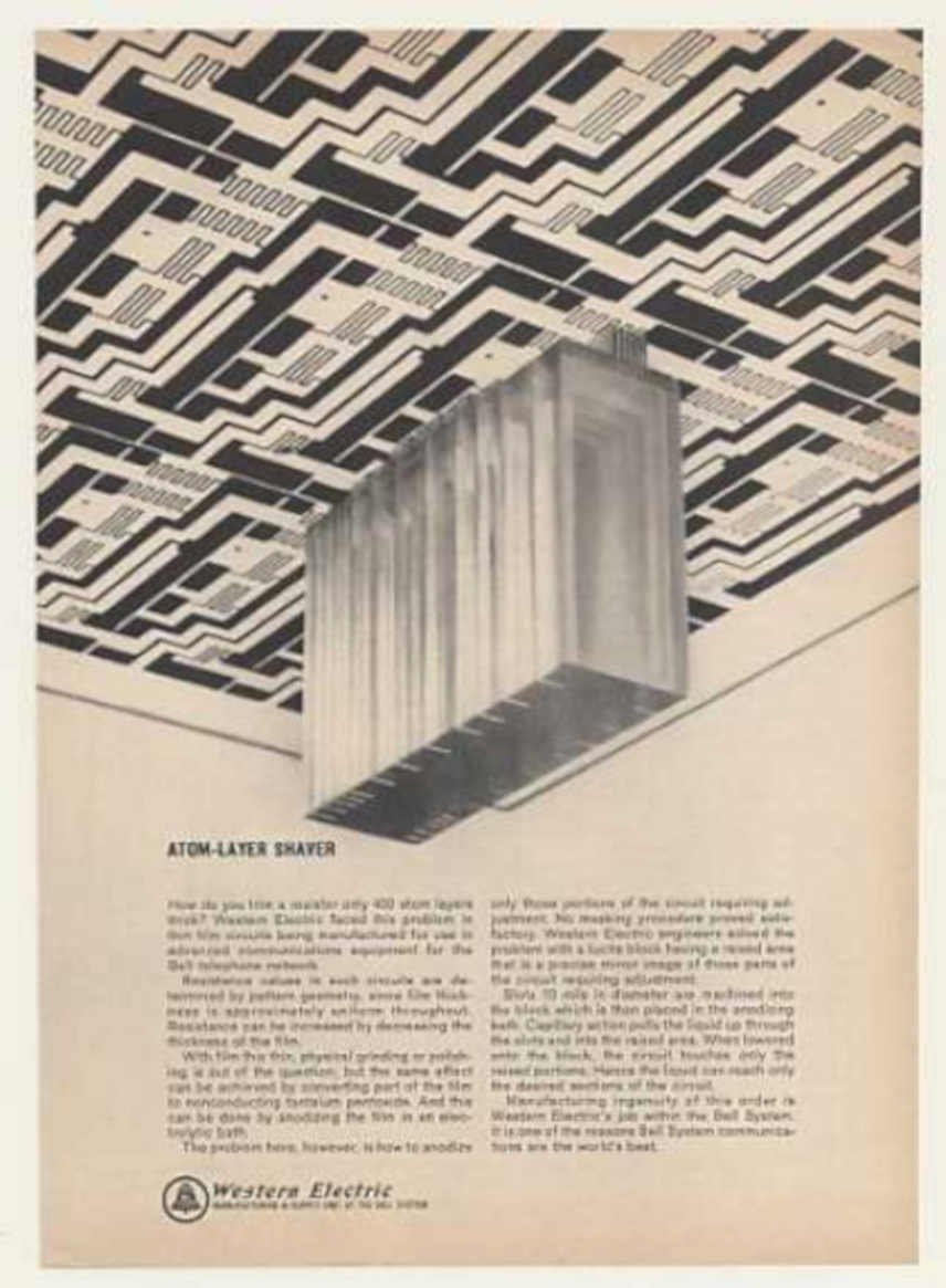 Atom Layer Shaver Vintage Retro Advert Ads A4 Photo Print