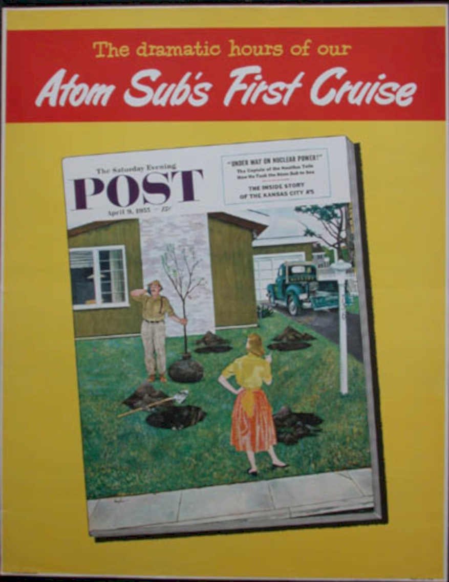 Atom Sub Cruise Vintage Retro Advert Ads A4 Photo Print