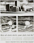 Atomic Electric Plants Vintage Retro Advert Ads A4 Photo Print