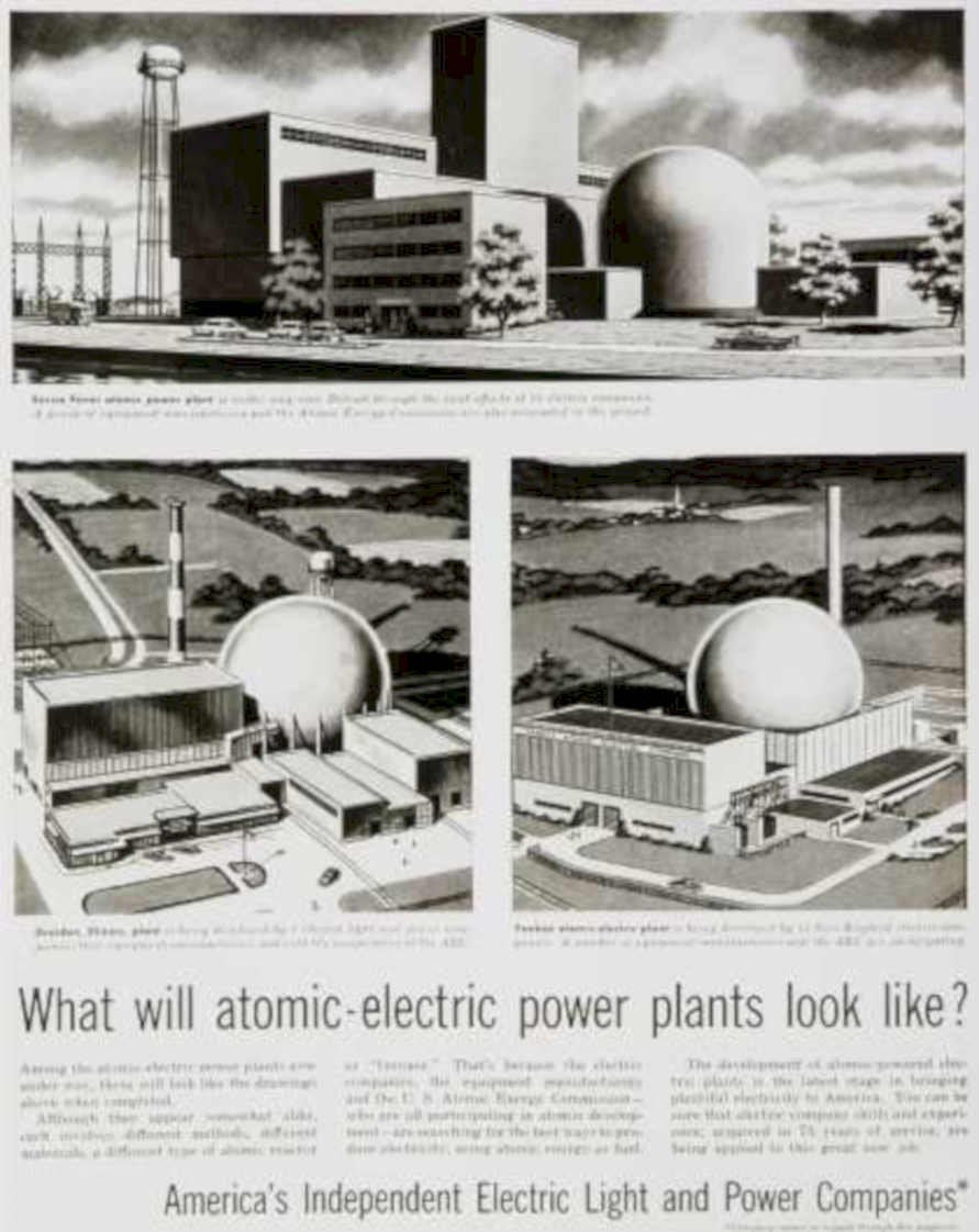 Atomic Electric Plants Vintage Retro Advert Ads A4 Photo Print