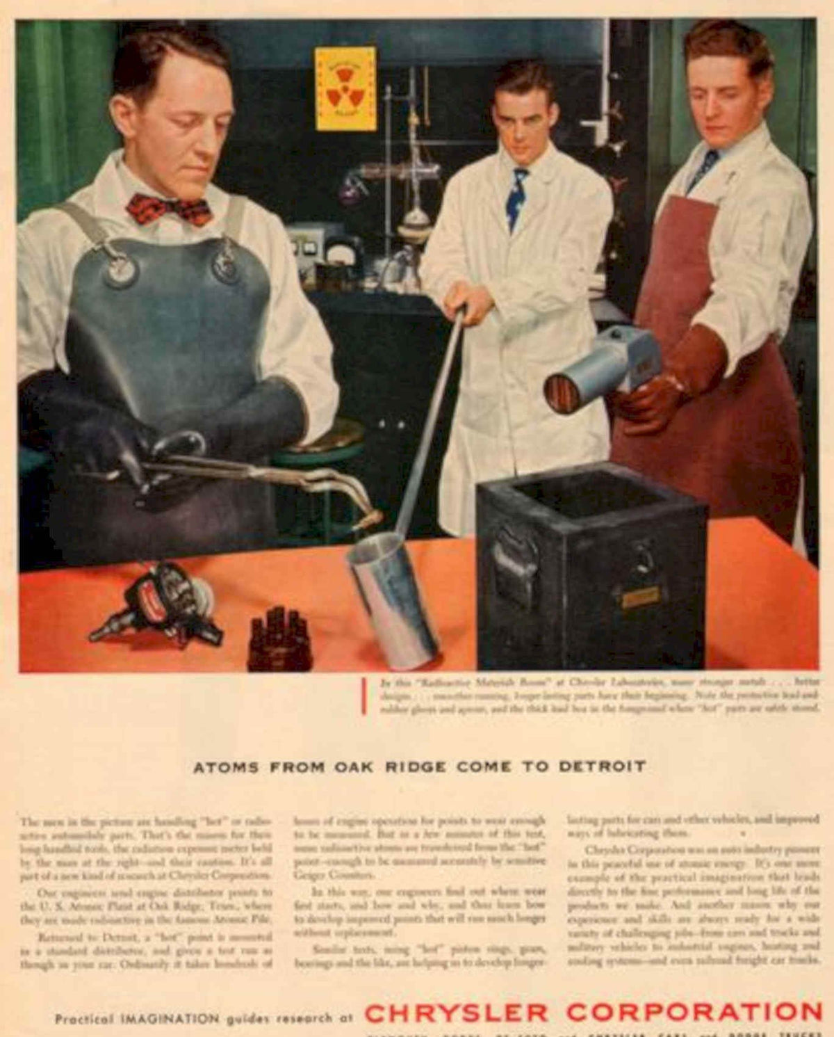 Atoms Oakridge Detroit Vintage Retro Advert Poster A4 Photo Print