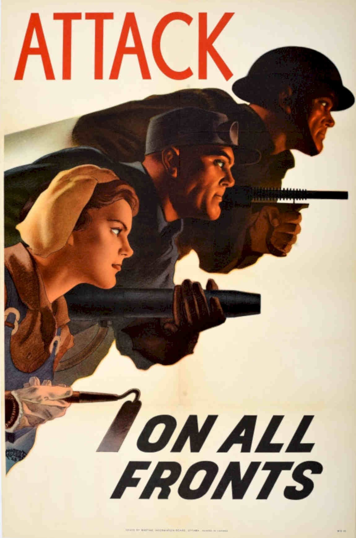 Attack Fronts Soldiers Vintage Retro Advert Poster A4 Photo Print