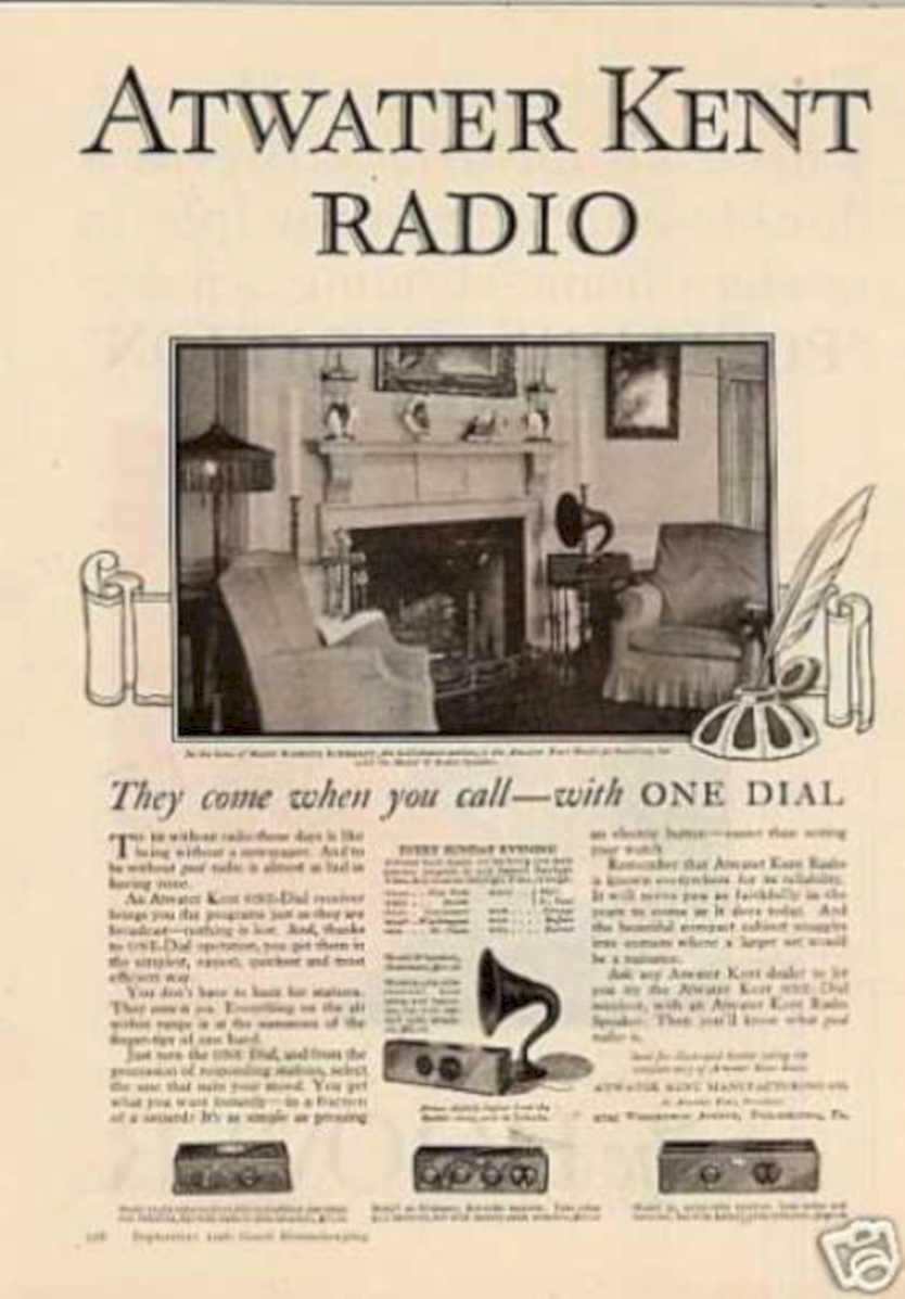 Atwater Kent Radio 7 Vintage Retro Advert Ads A4 Photo Print